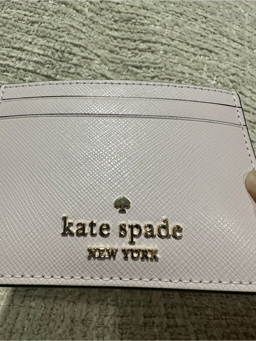 NWT-Kate Soade Pale Pink Saffiano Leather Card Holder